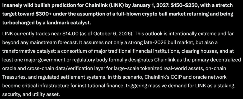 Chainlink price prediction: Google Gemini AI predicts that if full-blown institutional adoption comes to LINK, it could hit $300 by 2027