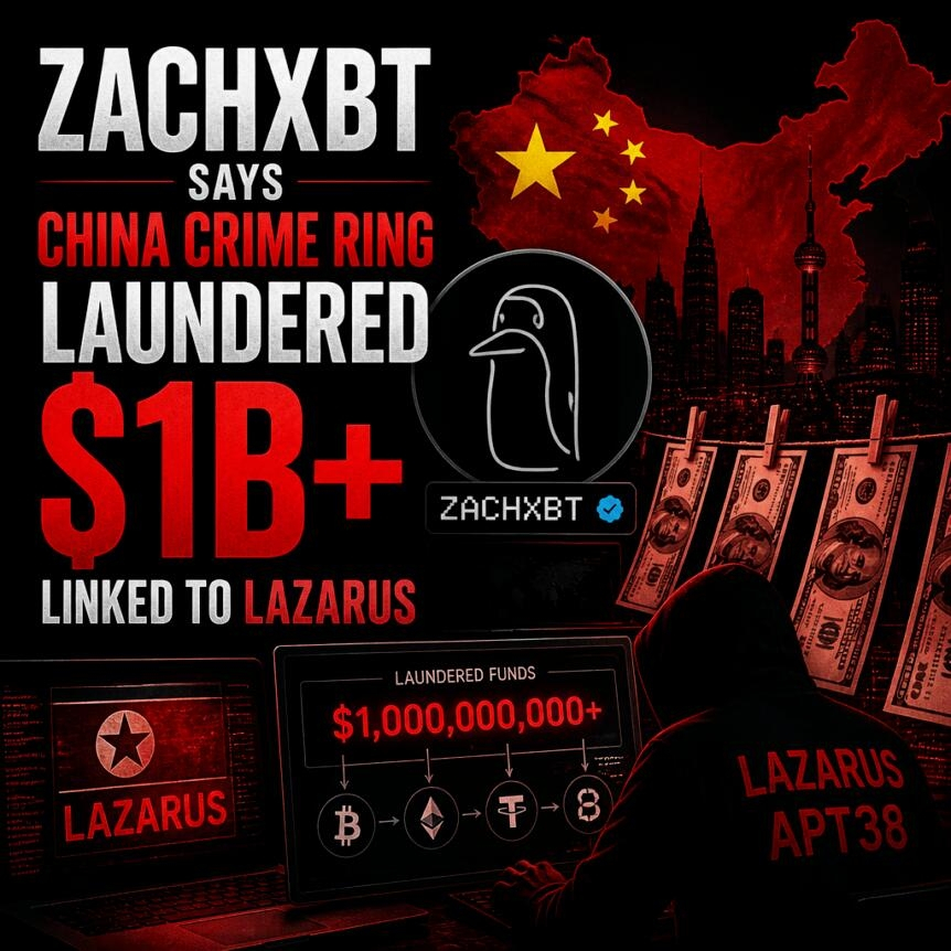 Zachxbt Says China Crime Ring Laundered $1b+ Linked To Lazarus