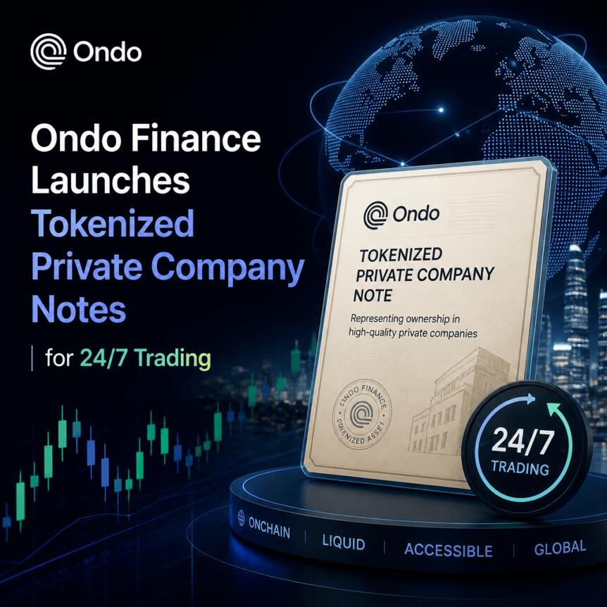 Ondo Finance Launches Tokenized Private Company Notes For 24 7 Trading