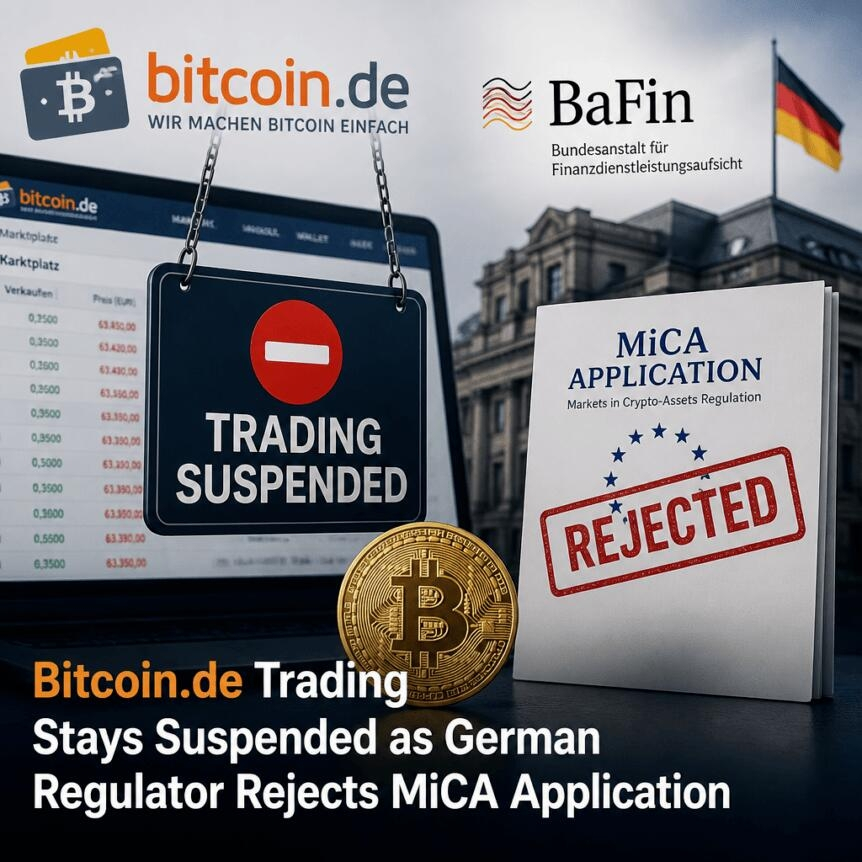 Bitcoin.de Trading Stays Suspended As German Regulator Rejects Mica Application