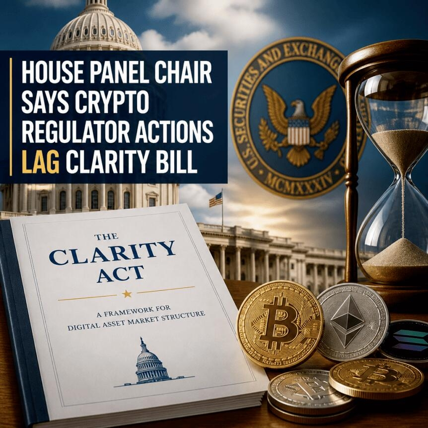 House Panel Chair Says Crypto Regulator Actions Lag Clarity Bill