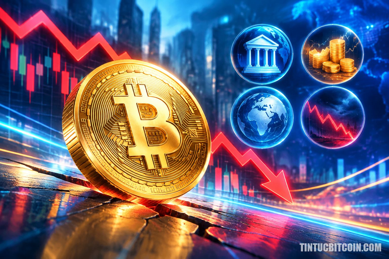 Bitcoin đột ngột đảo chiều dưới 84.000 USD: 4 yếu tố gây áp lực