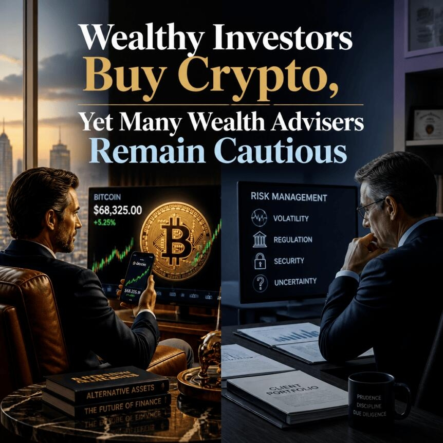 Wealthy Investors Buy Crypto, Yet Many Wealth Advisers Remain Cautious
