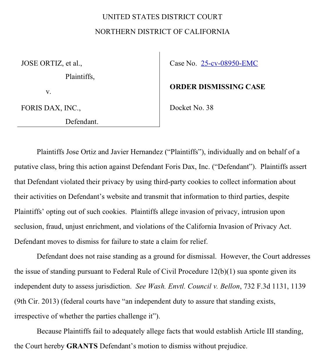Judge tosses Crypto.com cookie suit on grounds the exchange never raised.