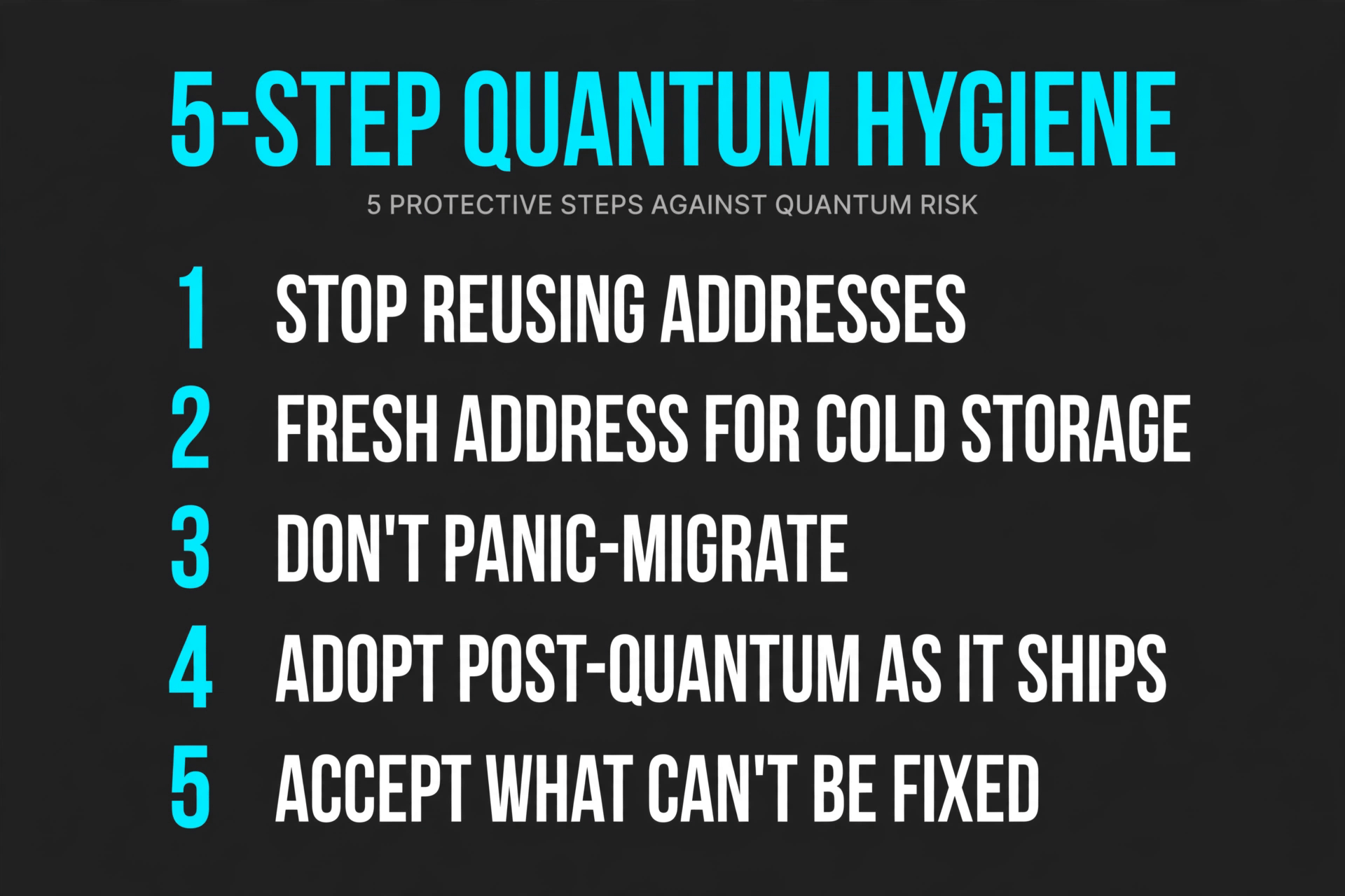 5-step quantum hygiene checklist