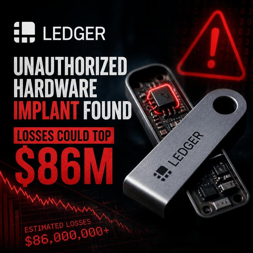 Ledger Says Unauthorized Hardware Implant Found, Losses Could Top $86m