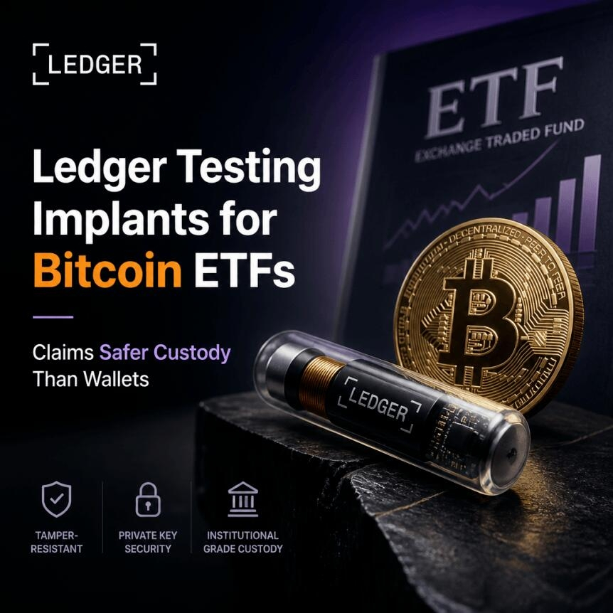 Ledger Testing Implants For Bitcoin Etfs, Claims Safer Custody Than Wallets