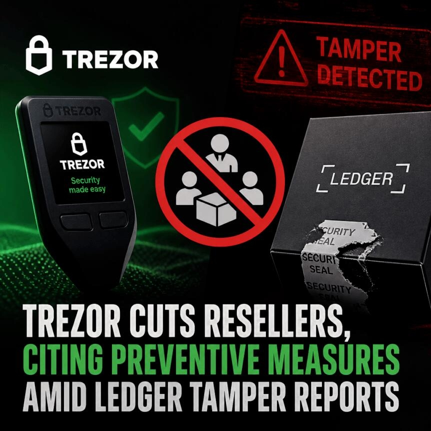 Trezor Cuts Resellers, Citing Preventive Measures Amid Ledger Tamper Reports