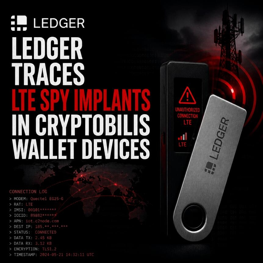 Ledger Traces Lte Spy Implants In Cryptobilis Wallet Devices