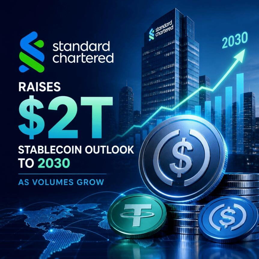 Standard Chartered Raises $2t Stablecoin Outlook To 2030 As Volumes Grow