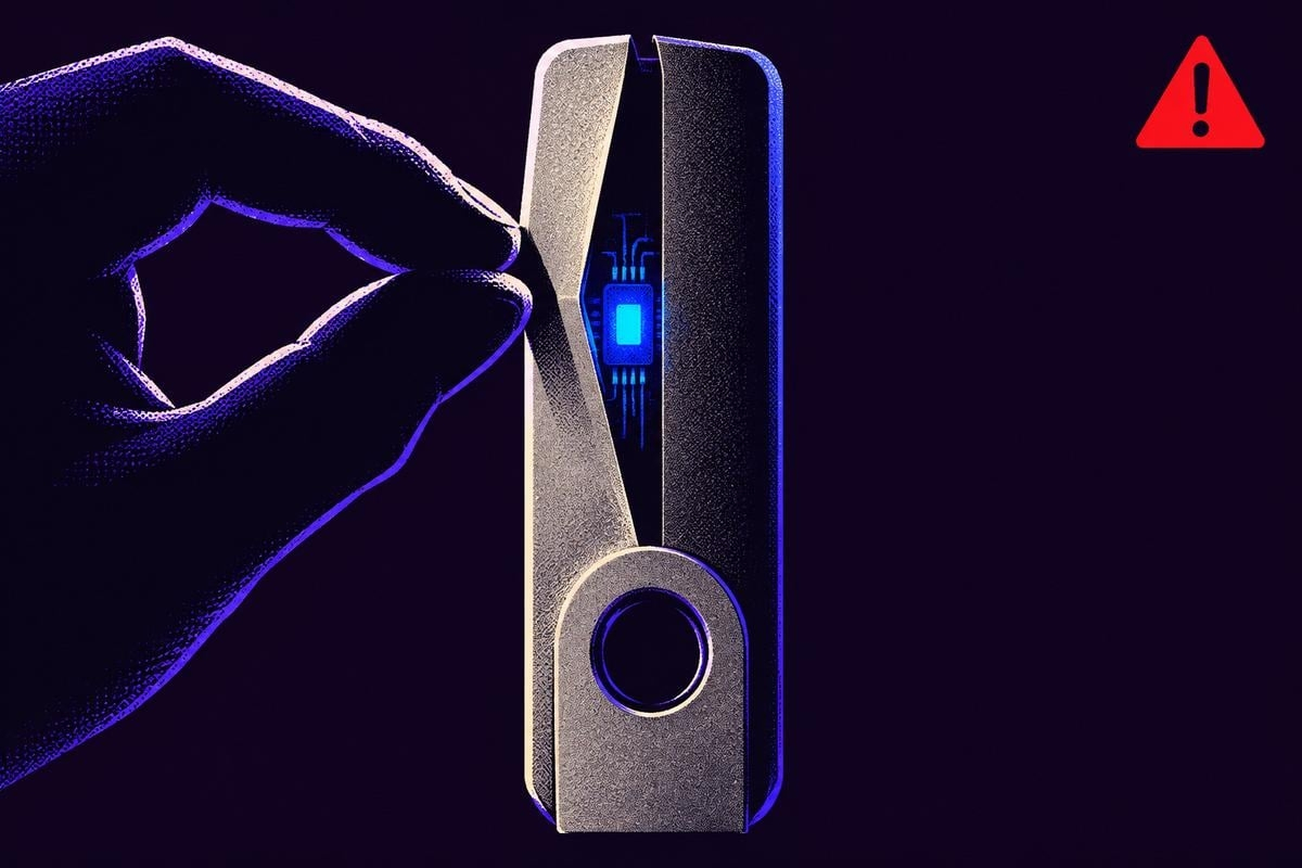 Ledger hardware wallet tampering