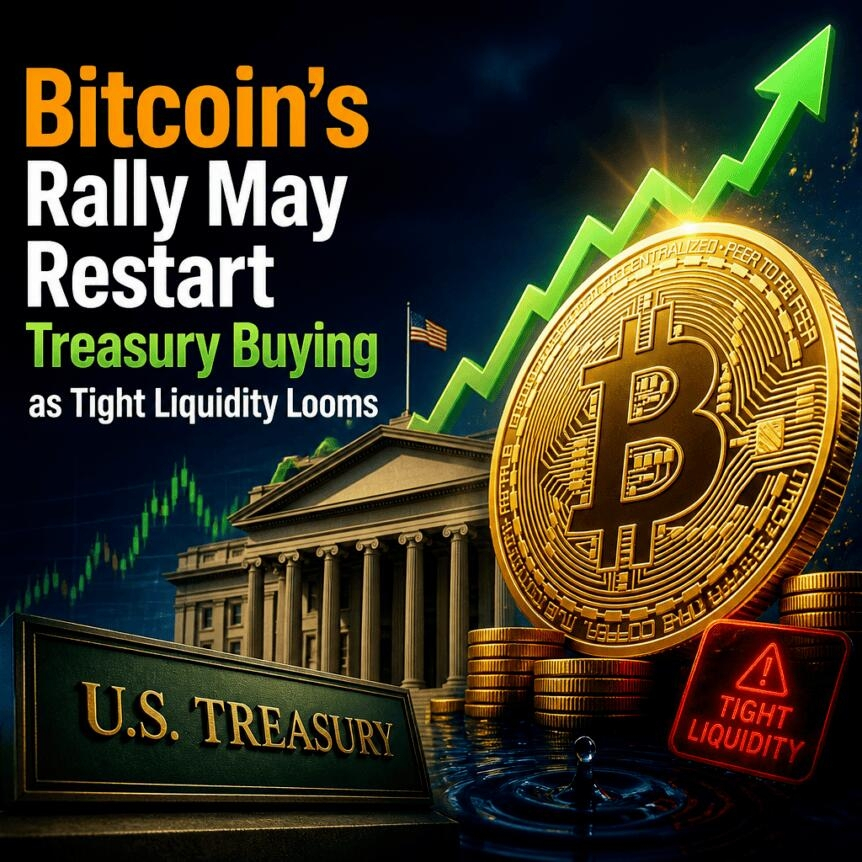 Bitcoin’s Rally May Restart Treasury Buying As Tight Liquidity Looms