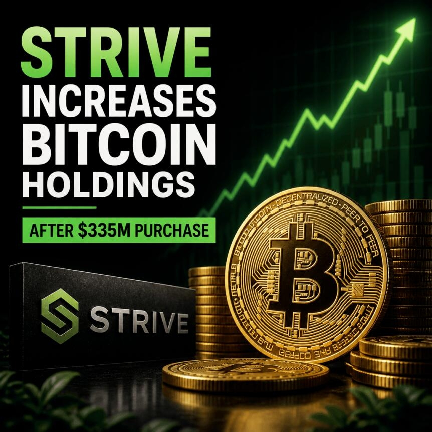 Strive Increases Bitcoin Holdings After $335m Purchase