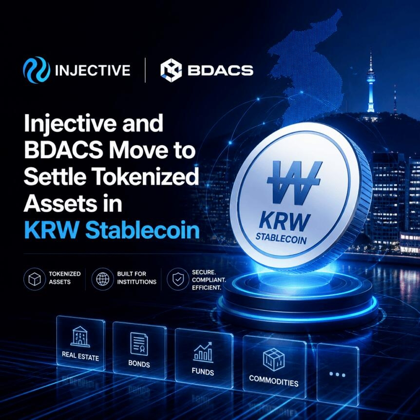Injective And Bdacs Move To Settle Tokenized Assets In Krw Stablecoin