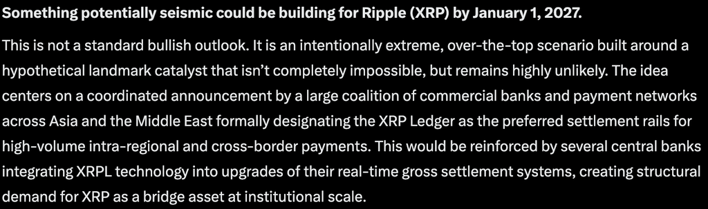 Meta AI predicts that a historical run could be around the corner for Ripple, with high double-digit price targets being targeted for XRP