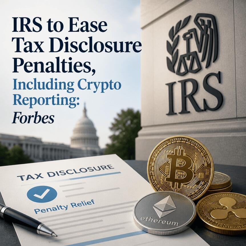 Irs To Ease Tax Disclosure Penalties, Including Crypto Reporting: Forbes