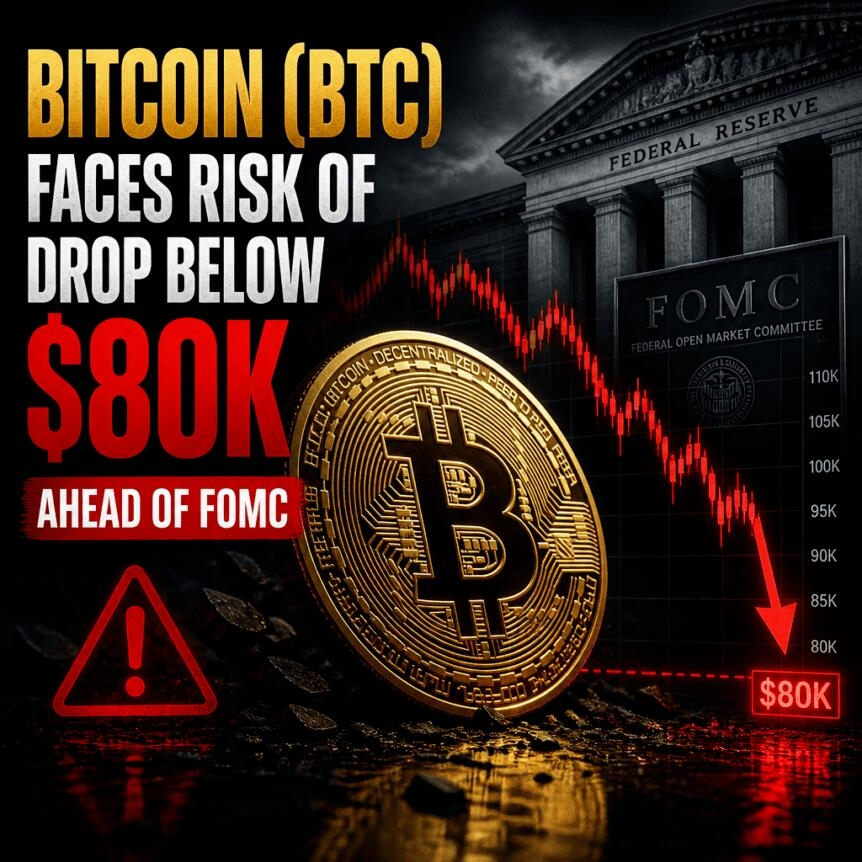 Bitcoin (Btc) Faces Risk Of Drop Below $80k Ahead Of Fomc