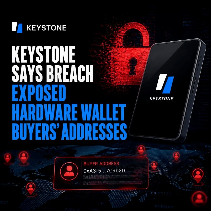 Keystone Says Breach Exposed Hardware Wallet Buyers’ Addresses