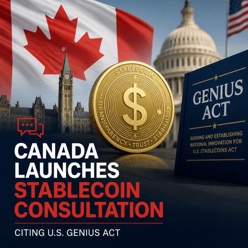 Canada Launches Stablecoin Consultation Citing U.s. Genius Act