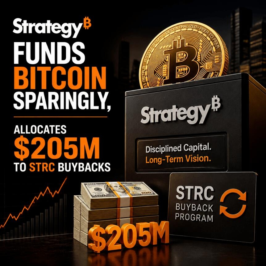 Strategy Funds Bitcoin Sparingly, Allocates $205m To Strc Buybacks