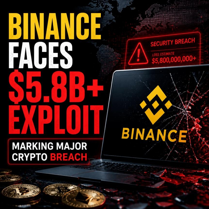 Binance Faces $5.8b+ Exploit, Marking Major Crypto Breach