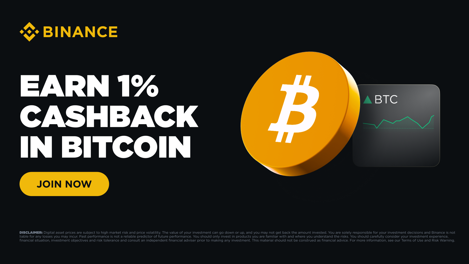 1% Cashback in Bitcoin