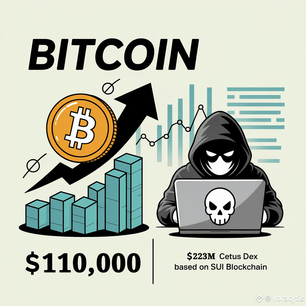 Bitcoin Line Graph Hacking Bitcoin has just crossed $111,000. And meanwhile, a hacker | Voracytis ...