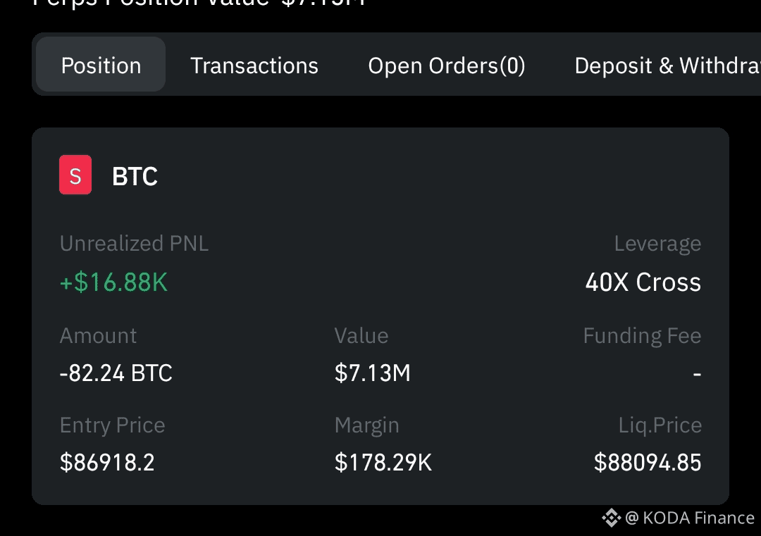 BTC About to EXPLODE?! 🤯 Entry: 86900 Liquidation: | KODA Finance on  Binance Square