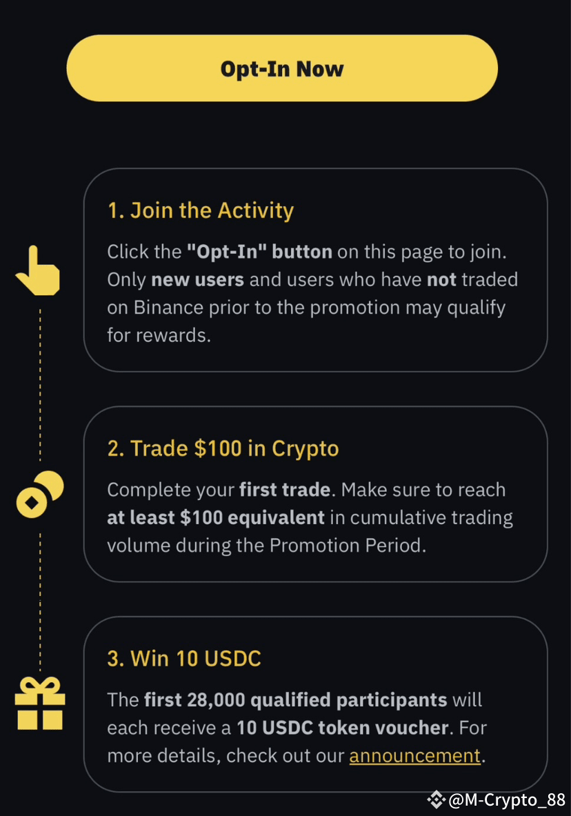 GET 10 USDC IN 3 STEPS #itsStillEarly FOR CRYPTO New | M-Crypto_88 on  Binance Square