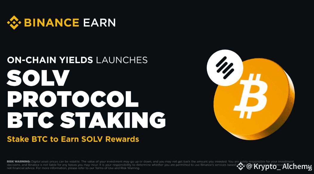 $SOLV Protocol Powers BTC Staking on Binance Earn – Earn Up | Crypto ...