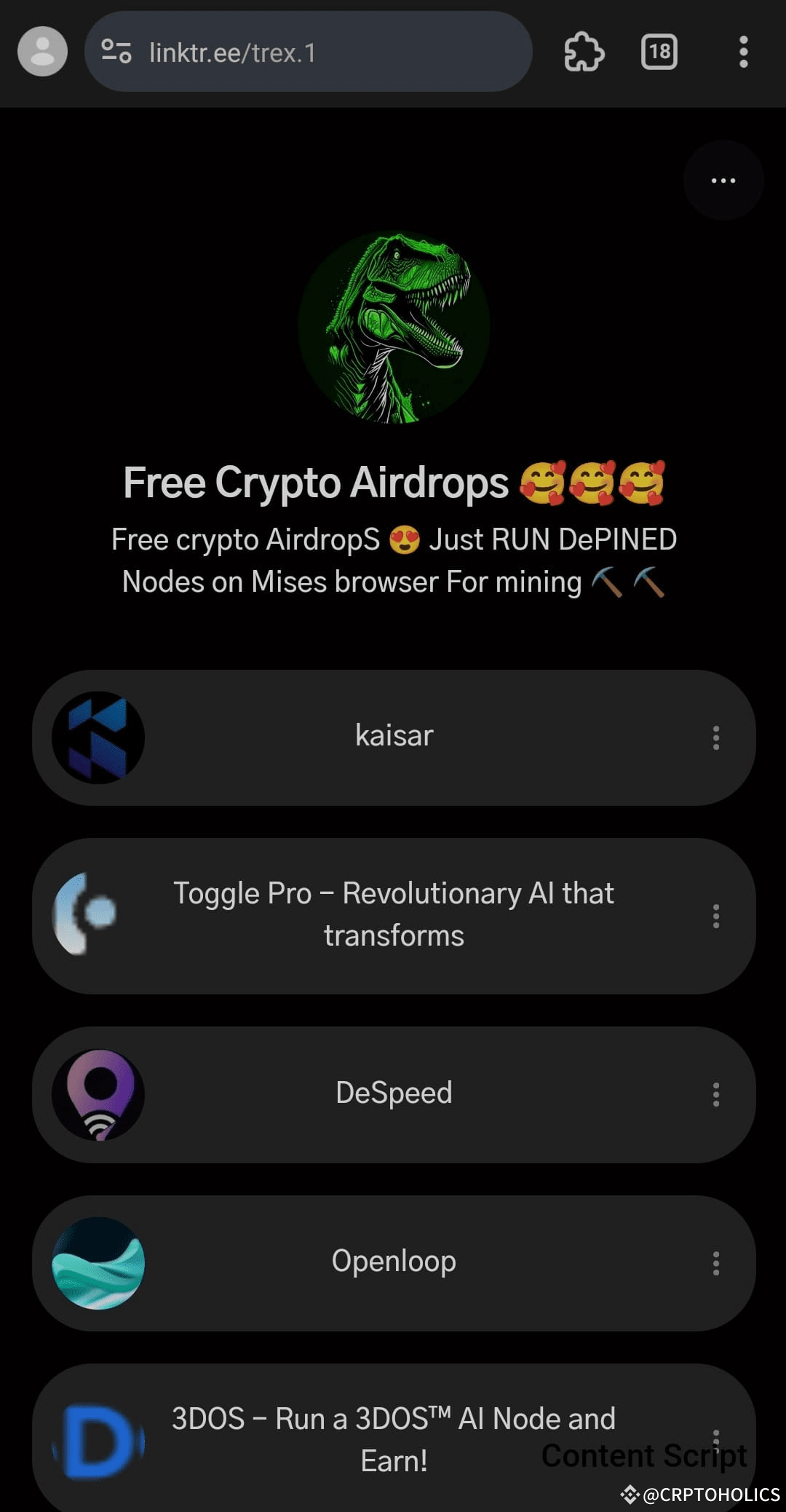 Free crypto Airdrops JOIN | CRPTOHOLICS on Binance Square