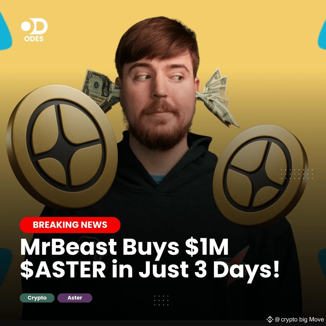 🔥 JUST IN: YouTube star MrBeast has bought nearly | crypto big Move on  Binance Square