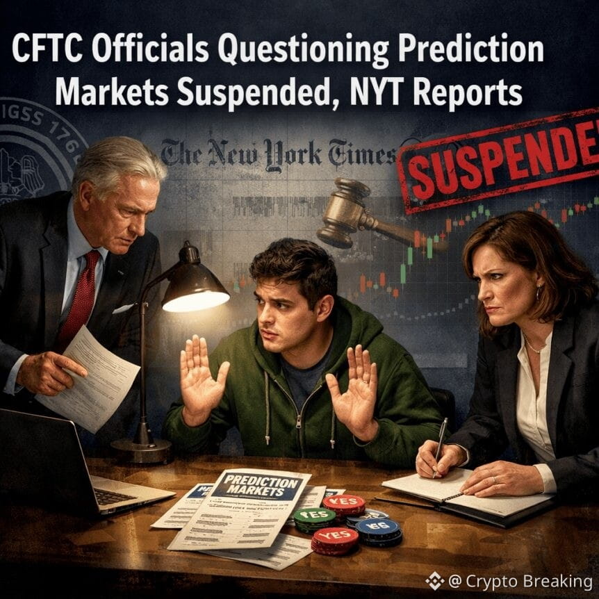 Cftc Officials Questioning Prediction Markets Suspended, Nyt Reports