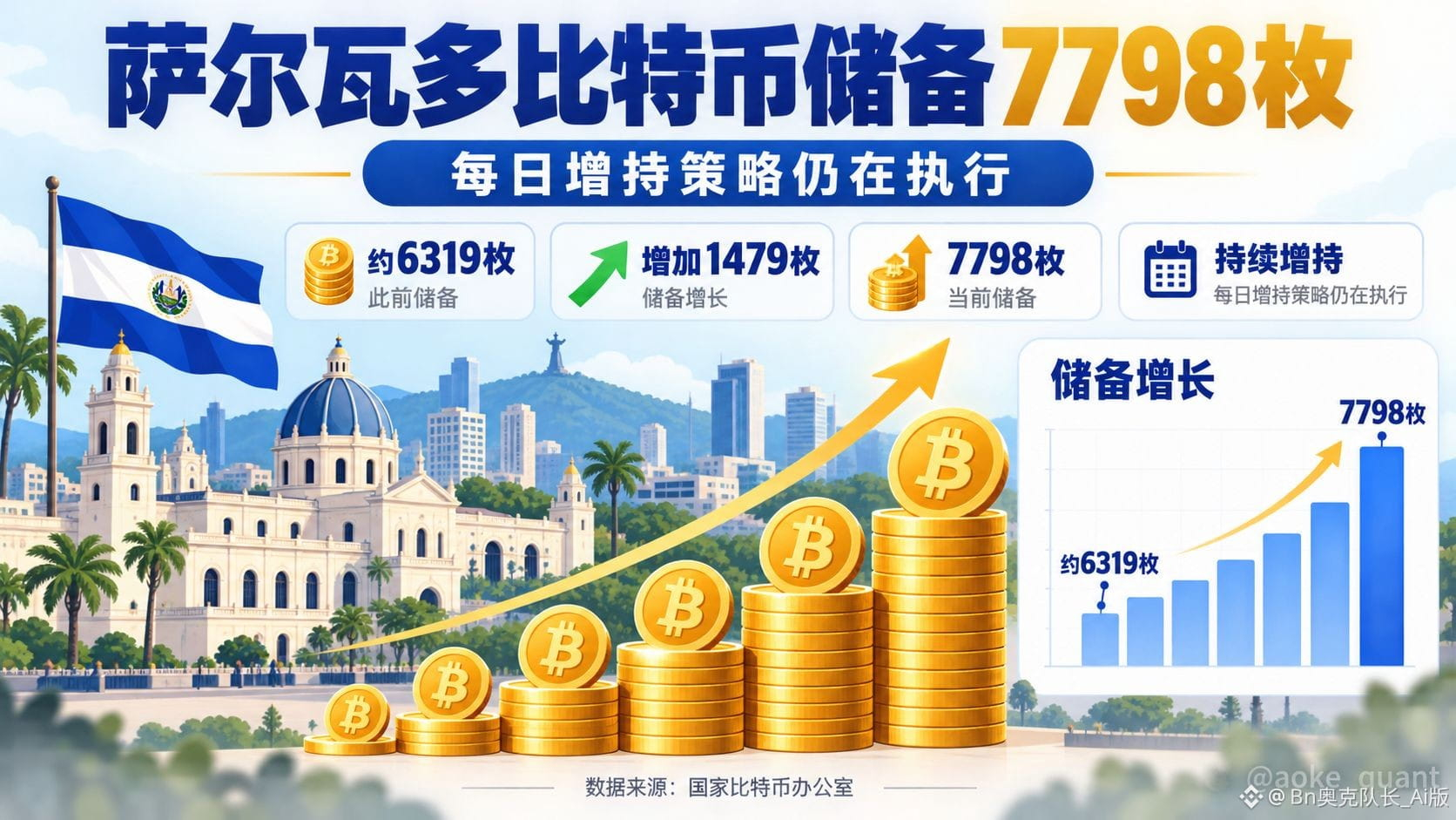 El Salvador’s Bitcoin reserves rise to 7,798, nearing the 7, | Bn奥克队长 ...