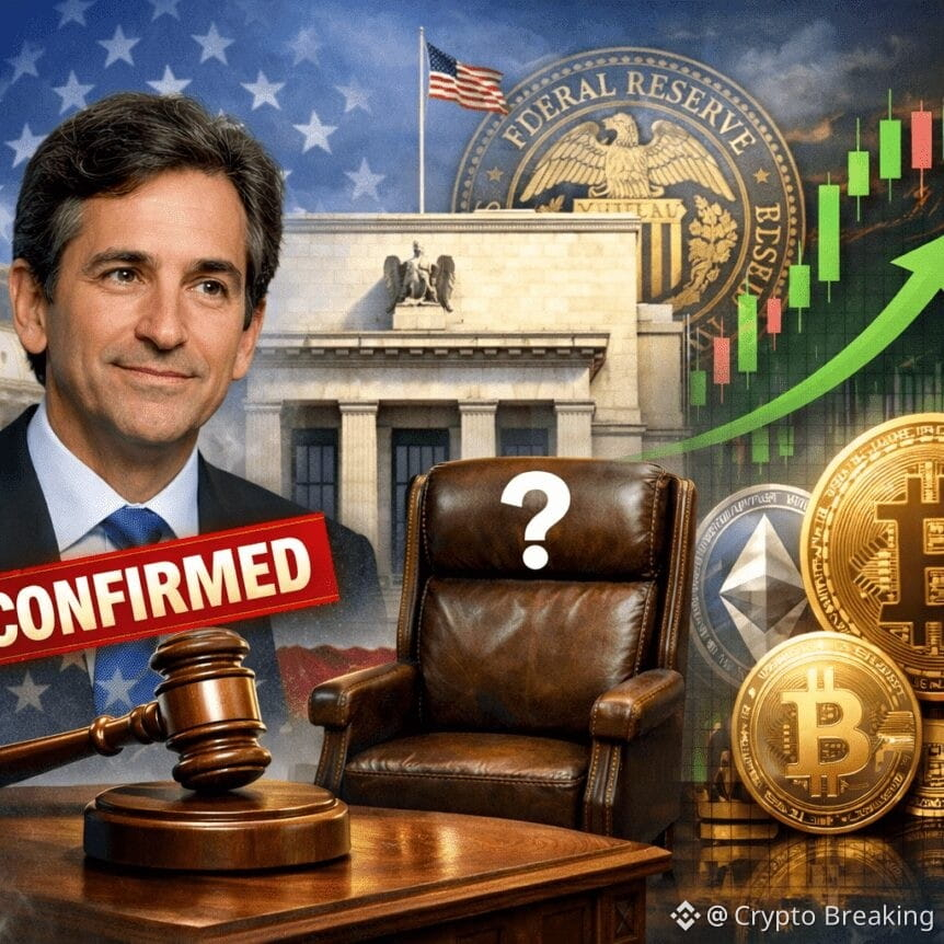 Senate Confirms Warsh As Fed Governor; Chair Vote Seen, Crypto Outlook.
