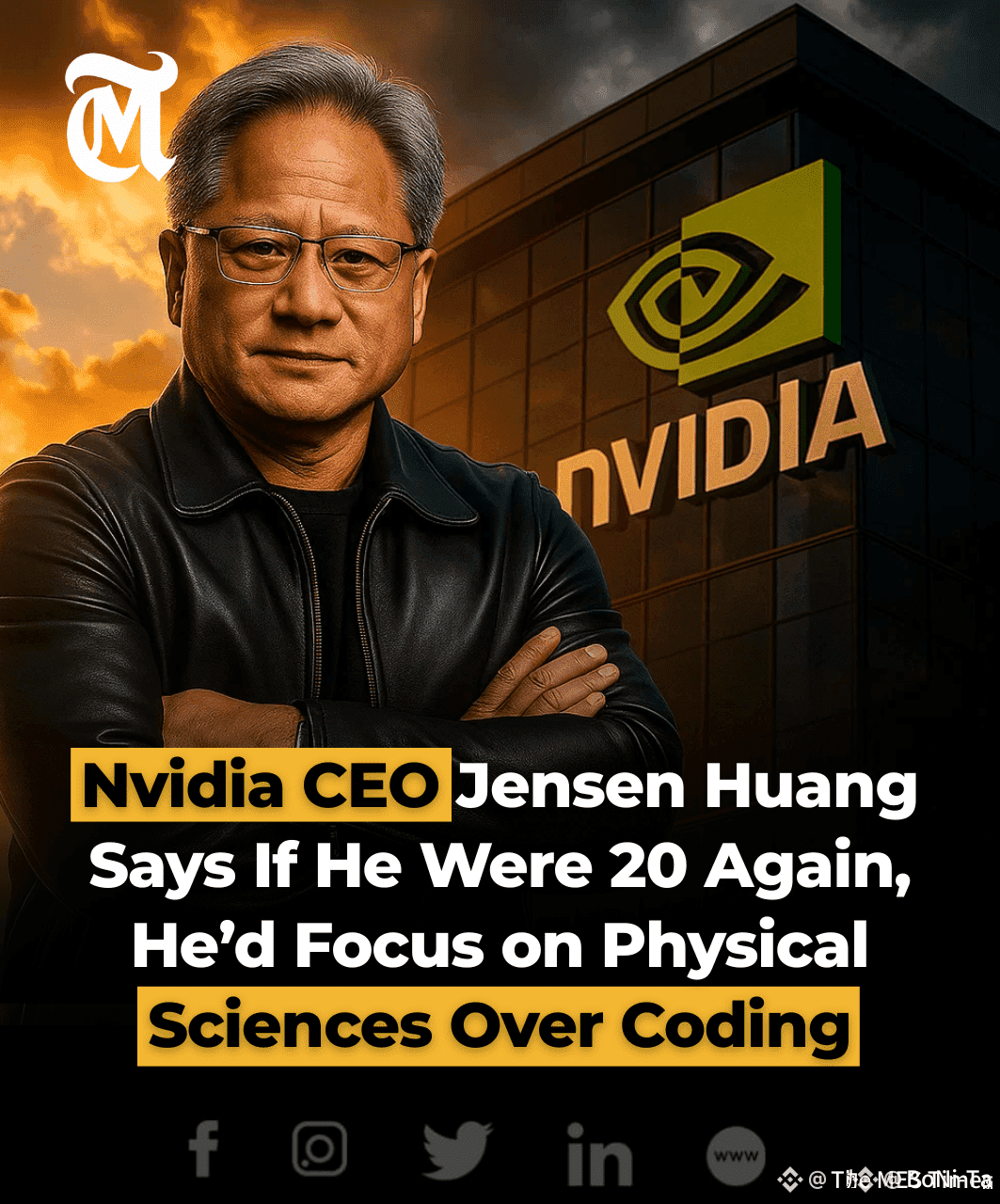 Nvidia CEO Jensen Huang Drops a Truth Bomb 💣 “If I were 20 | BoNi-Ta on  Binance Square