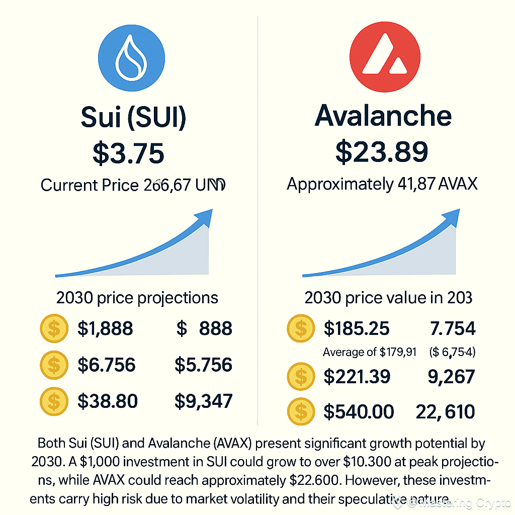 What If You Invested $1,000 in $SUI or $AVAX and Complete | Mastering Crypto  on Binance Square