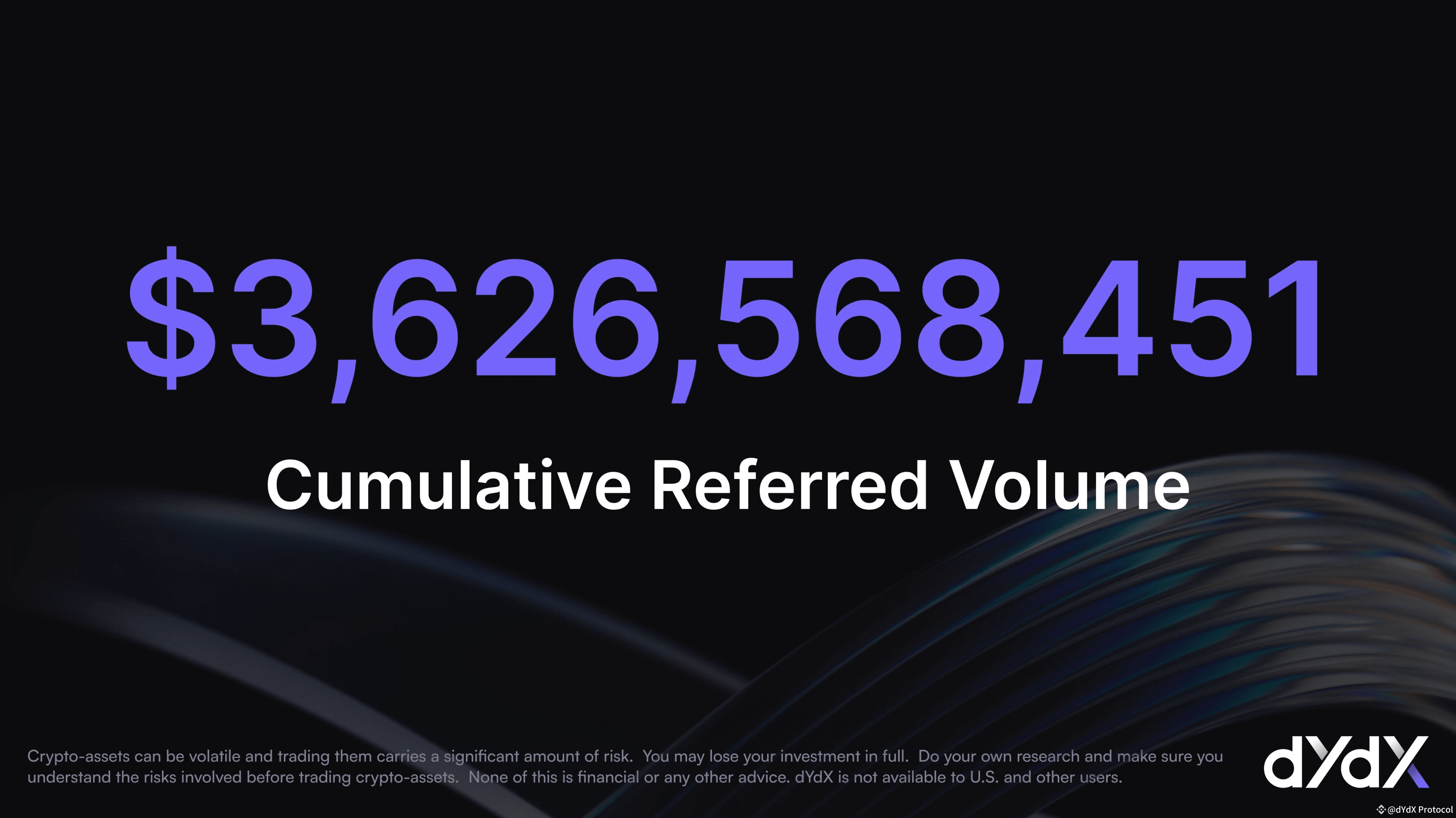 $3.63B in referred volume. Big shoutout to the dYdX | dYdX Protocol on ...
