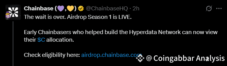 Chainbase Airdrop Live
