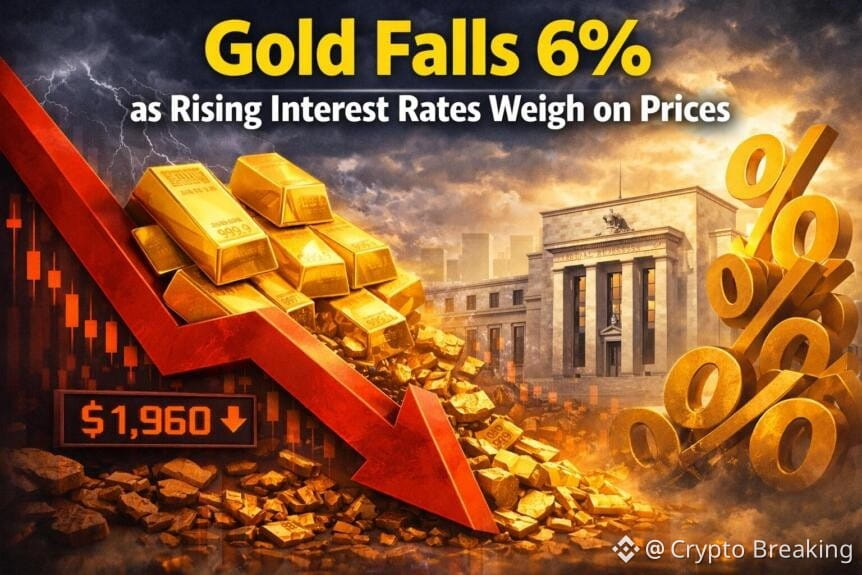 Gold Slumps 6% As Interest Rates Rise