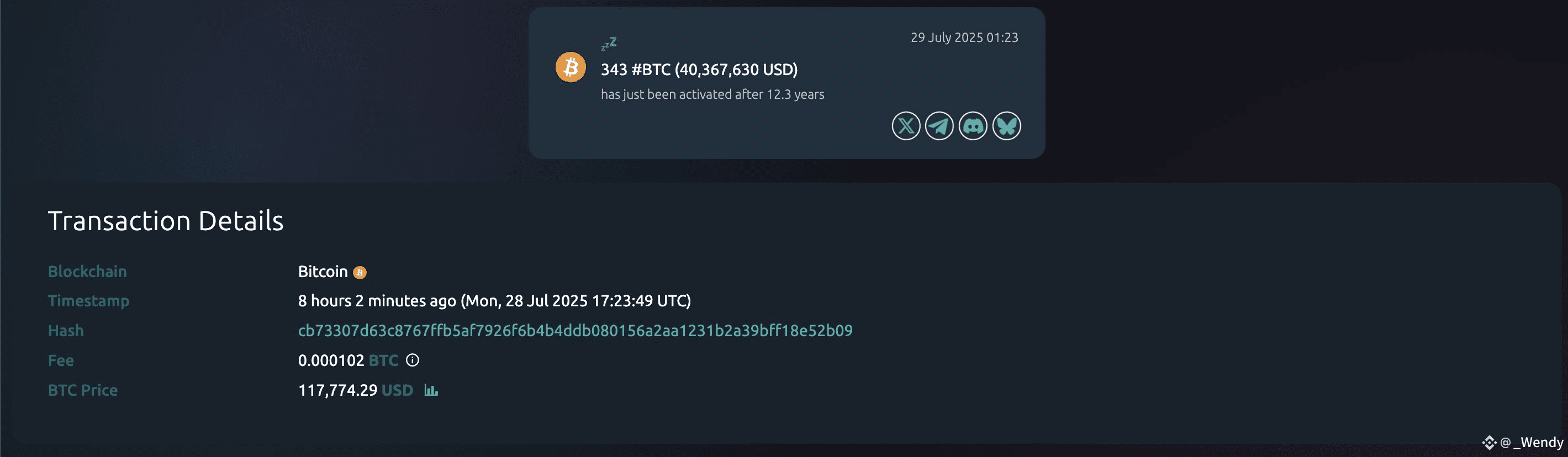 BTC A 12-year-old Bitcoin wallet, dormant since 2013 when | Wendyy_ on  Binance Square