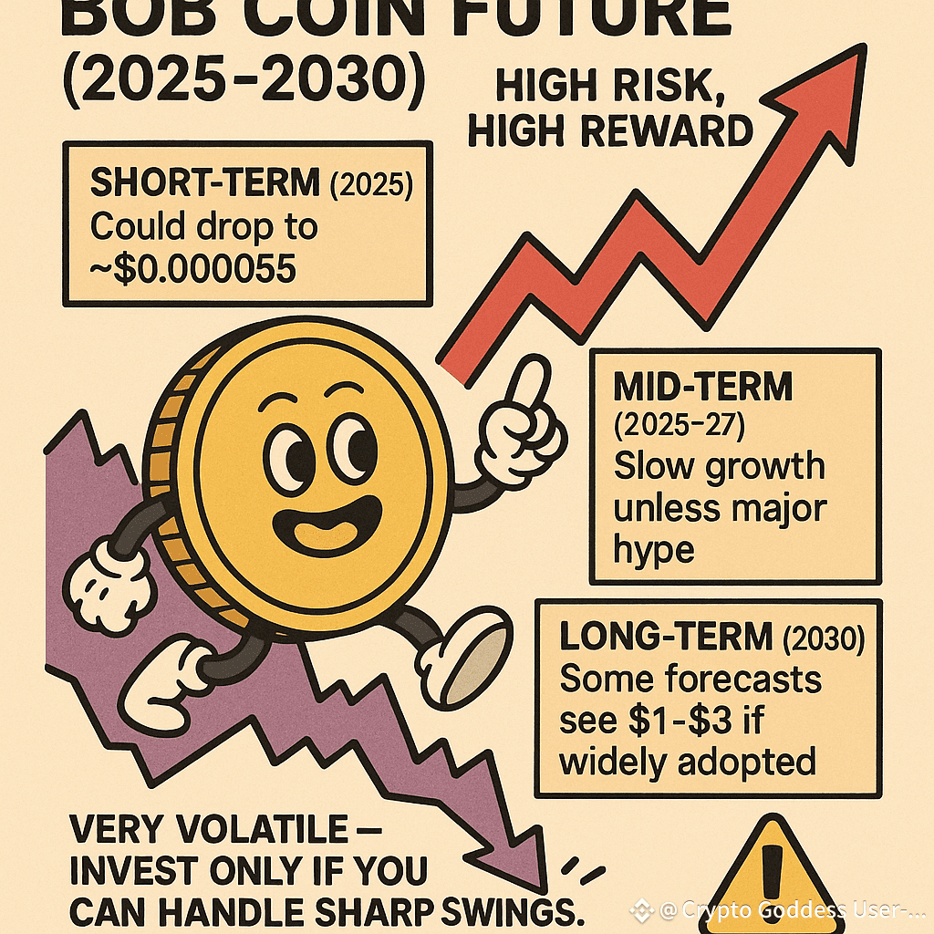 📢 TIP:BOB Coin Future (2025–2030) 🚀 High Risk, High Rewar | Crypto  Goddess User-1ca42 on Binance Square