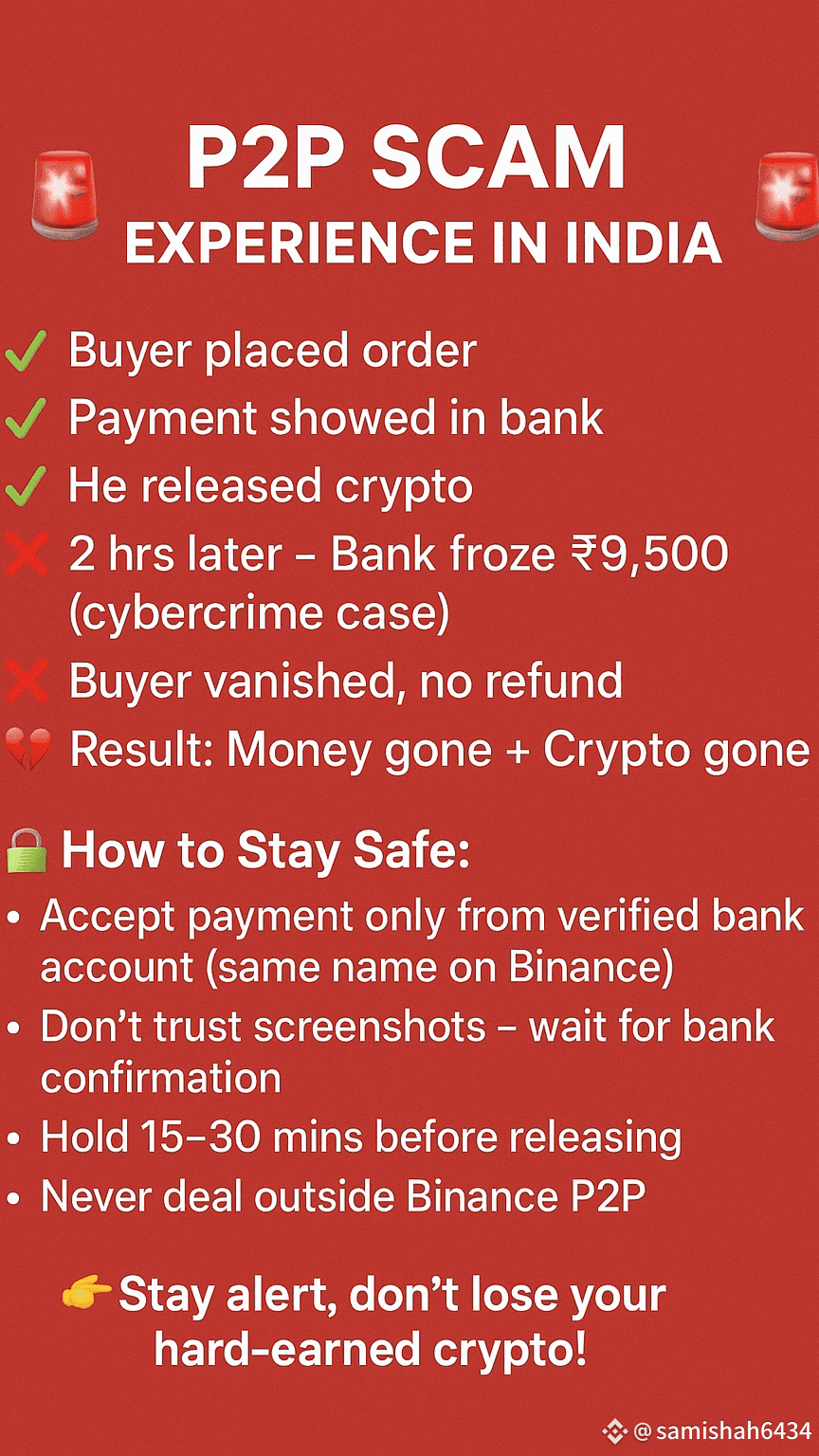 🚨 P2P Scam Experience in India 🚨 My friend got scammed | samishah6434 on  Binance Square