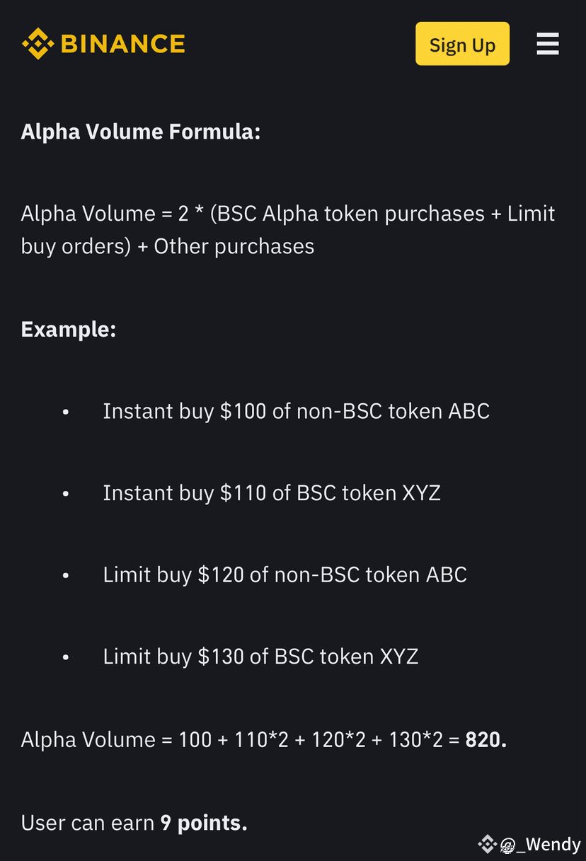 Binance Updates Alpha Point Calculation Mechanism @Binance | Wendyy_ on  Binance Square