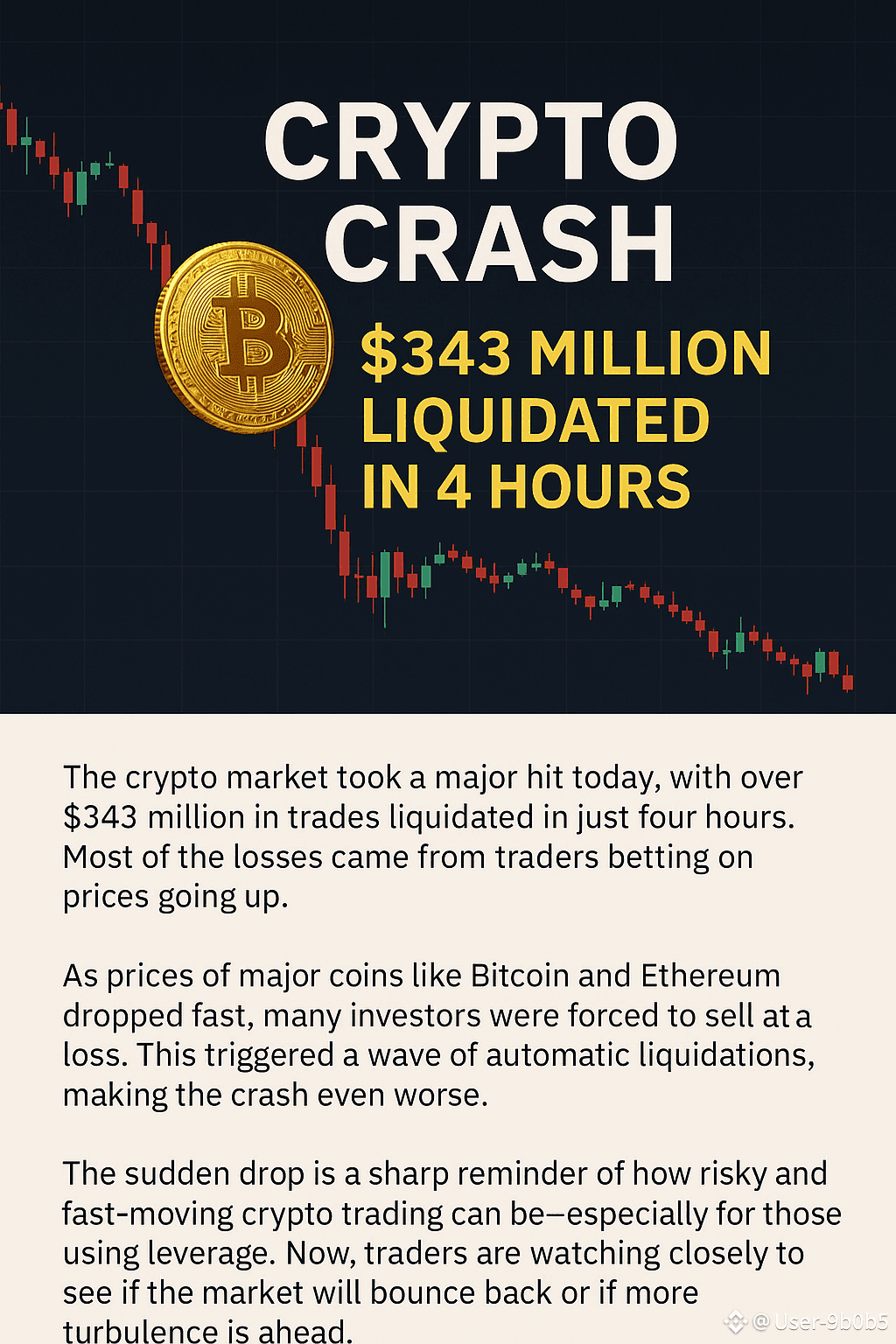 CryptoNewss #BTC☀️ $ETH $BTC $SOL Crypto Crash: $343 | User-9b0b5 on  Binance Square
