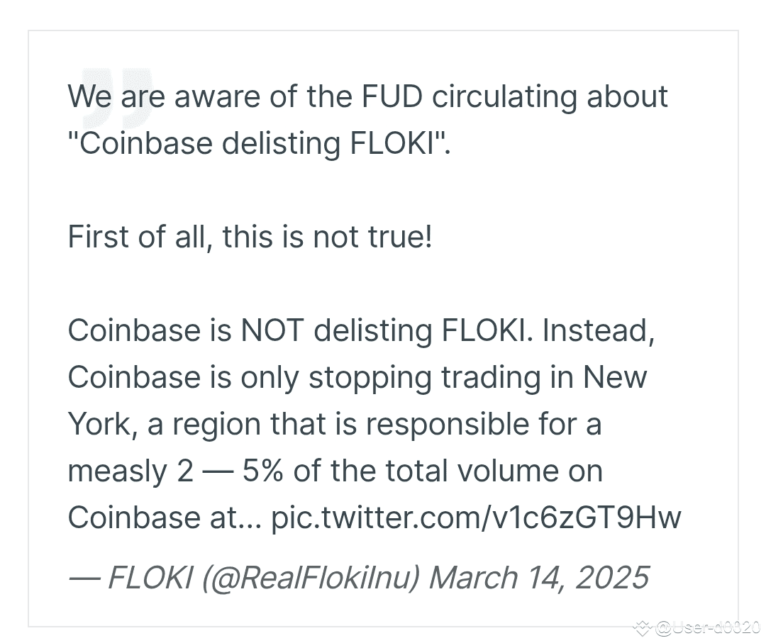 Команда FLOKI: Coinbase NY приостановила «минимальное воздействие», а не  делистинг | MamedovAze على Binance Square