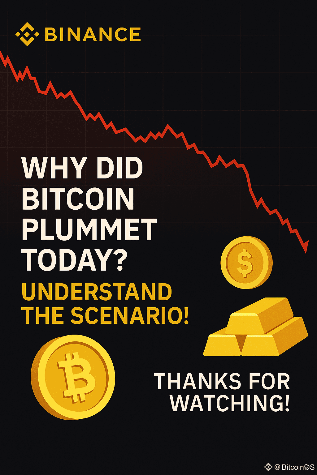 📉 Dlaczego Bitcoin dzisiaj spadł? Zrozum scenariusz! Dla t | BitcoinOS na  Binance Square