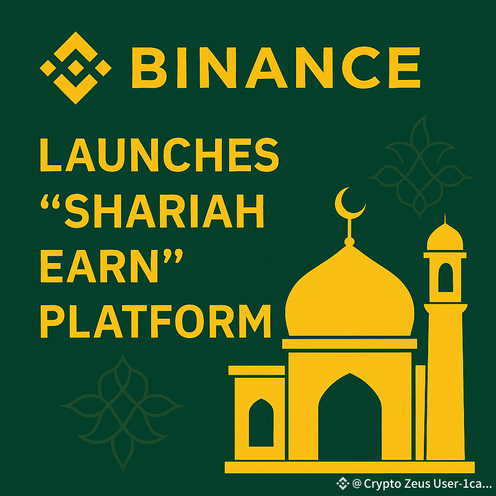 🕌 1. Binance Launches “Shariah Earn” Platform Binance | Crypto Goddess  User-1ca42 on Binance Square
