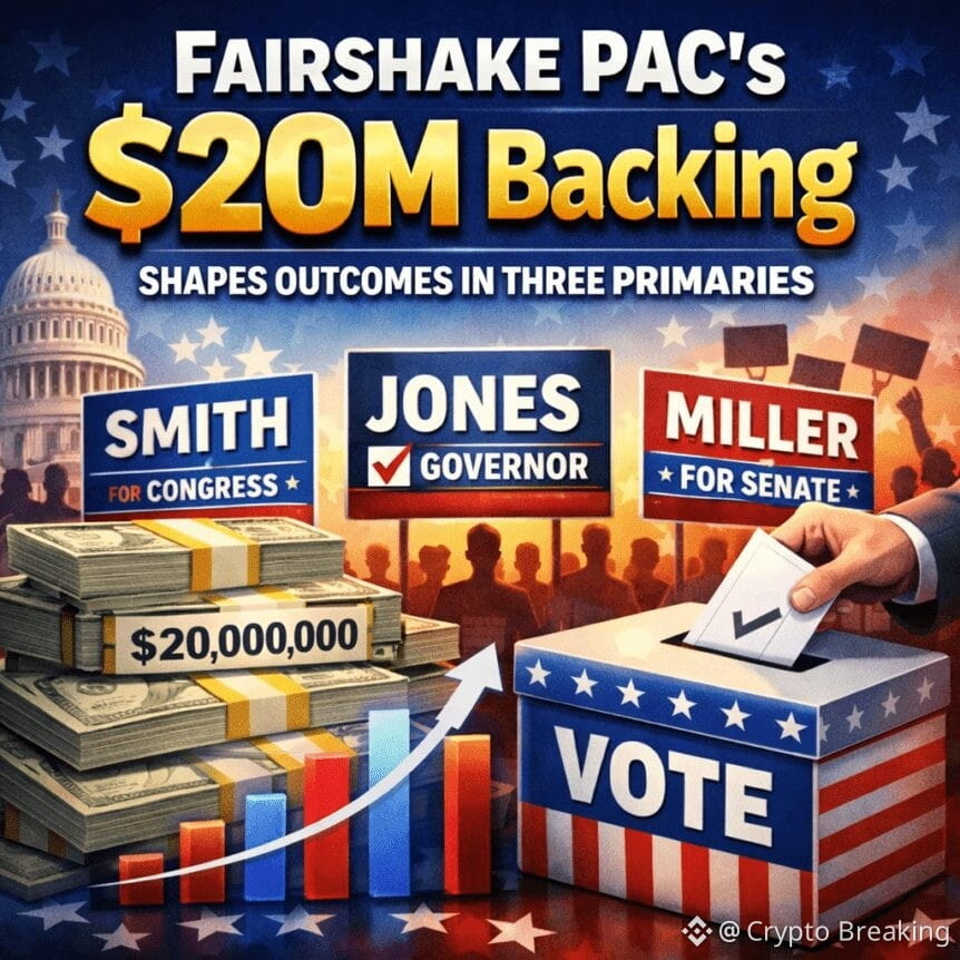 Fairshake Pac's $20m Backing Shapes Outcomes In Three Primaries