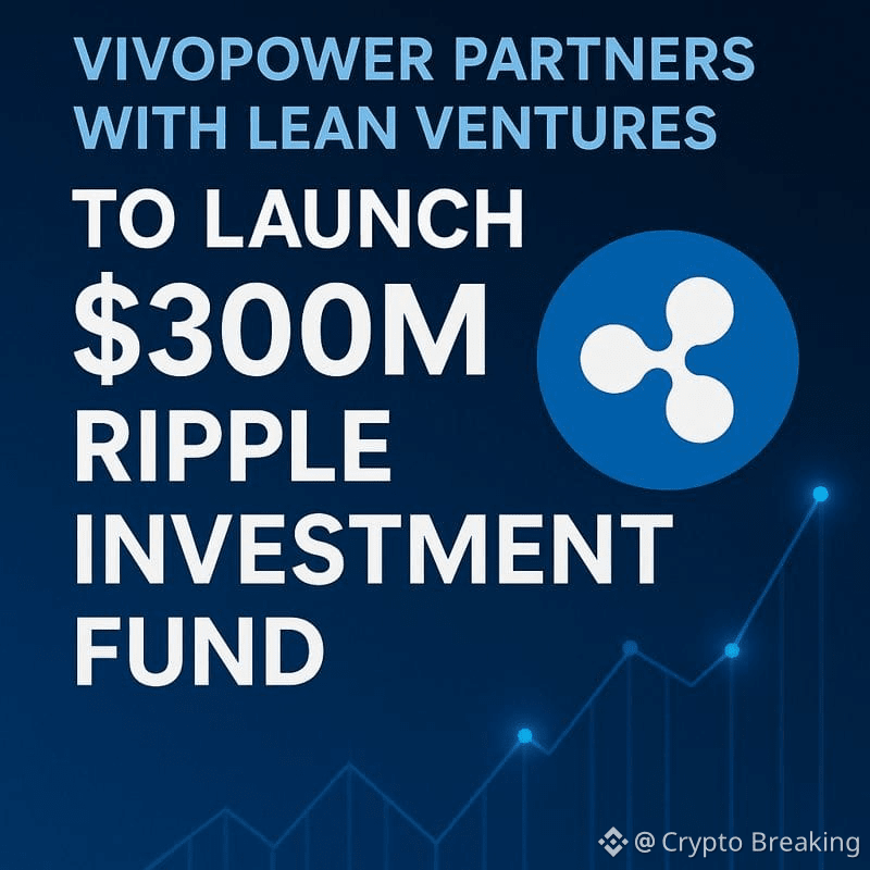 Vivopower Partners With Lean Ventures To Launch $300m Ripple Investment Fund